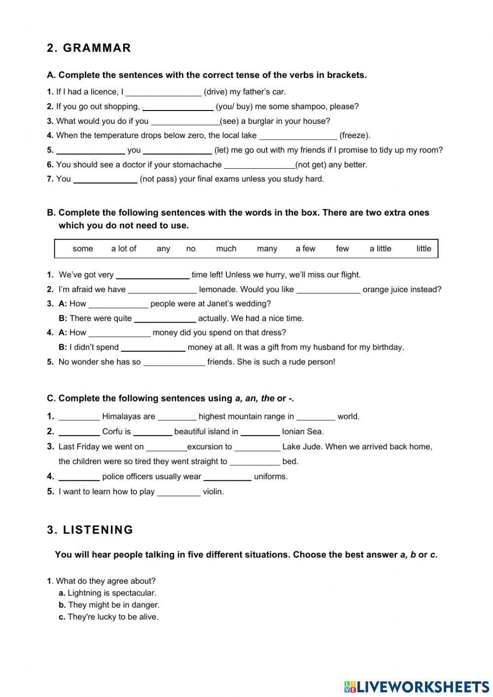 Intermediate B1 - Test 4