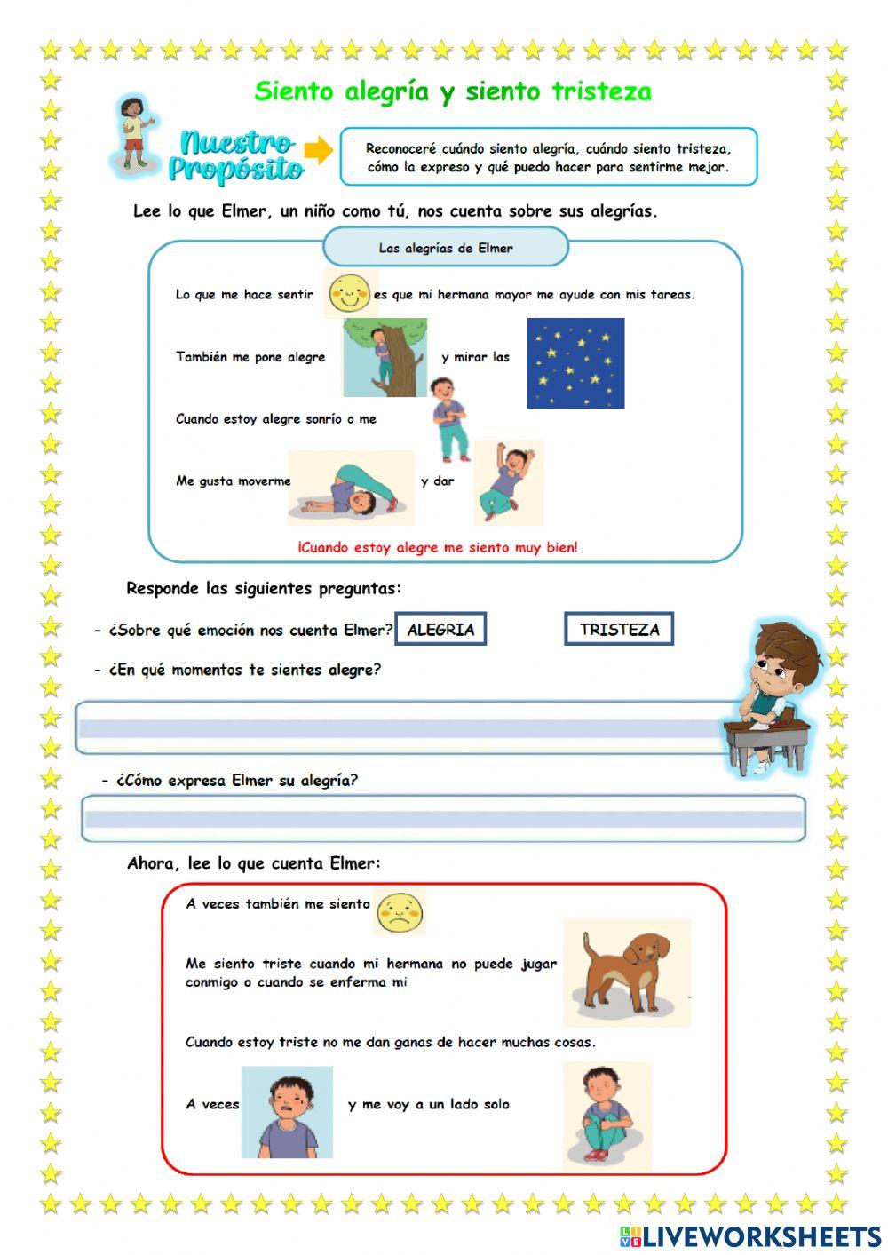 Siento alegría y siento tristeza