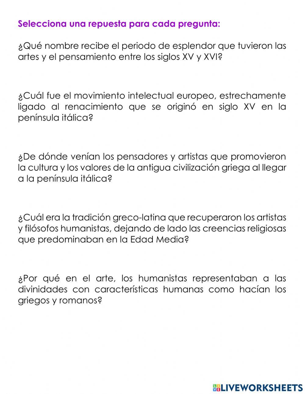 Actividad el renacimiento