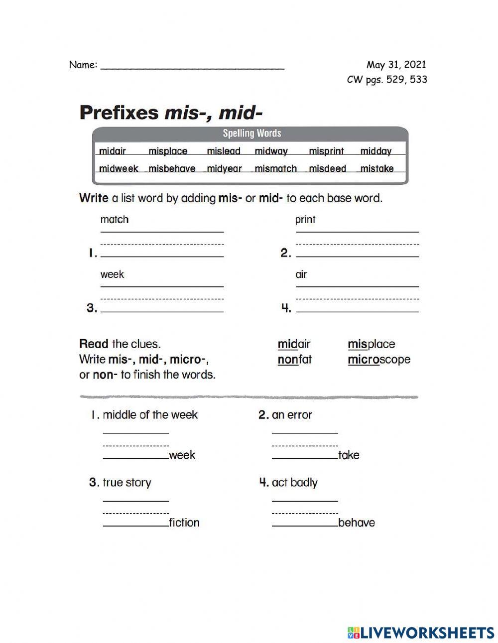 English 2nd CW 05-31