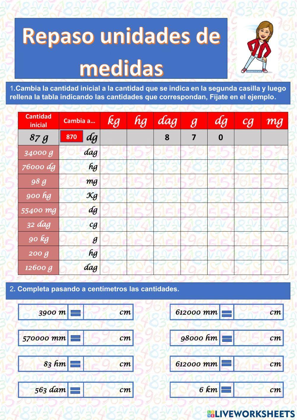 Unidades capacidad, masa y longitud