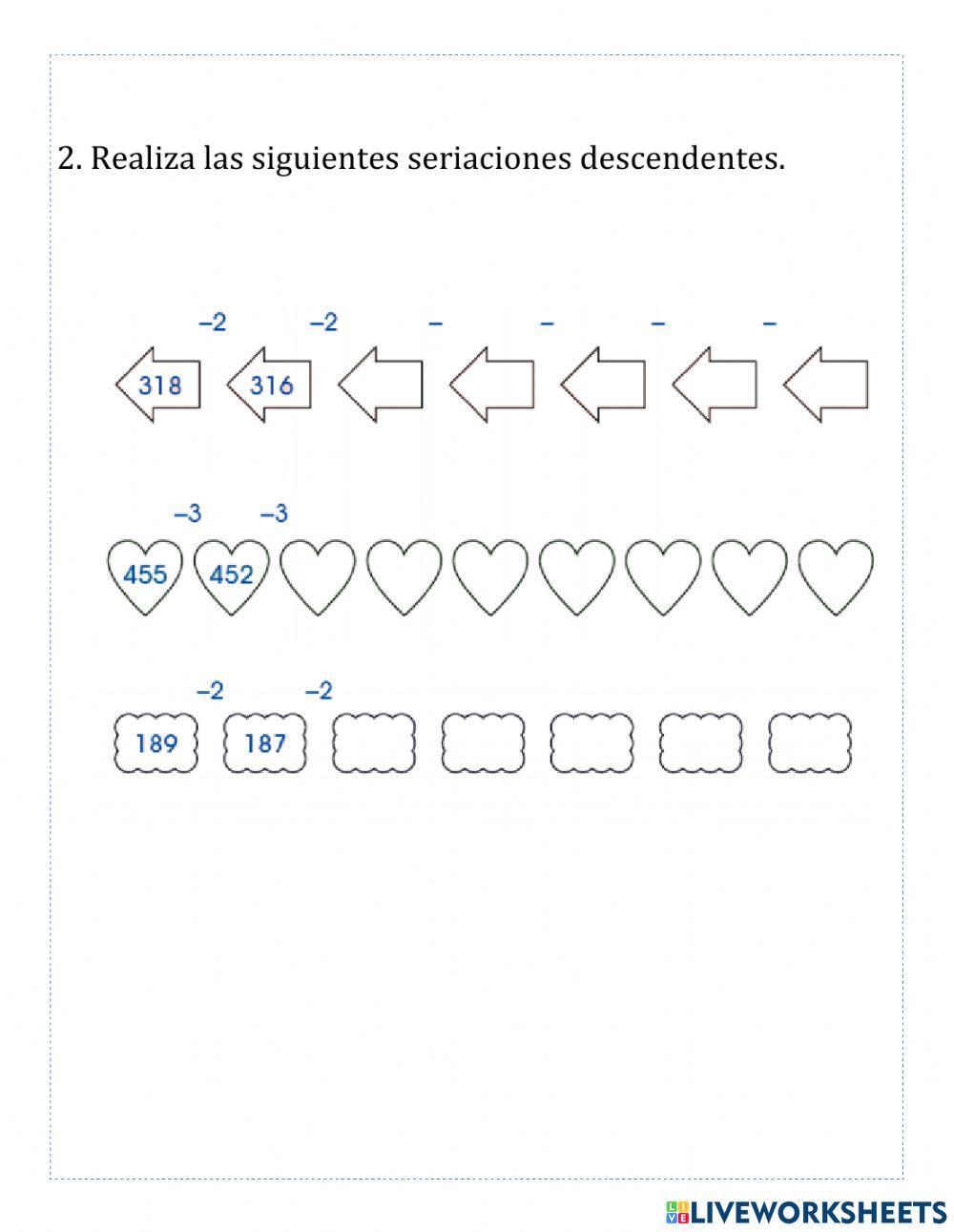 Seriación de números