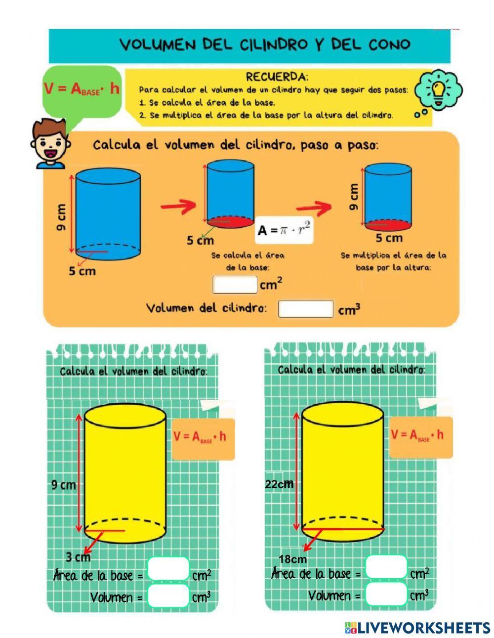 Volumen del cilindro