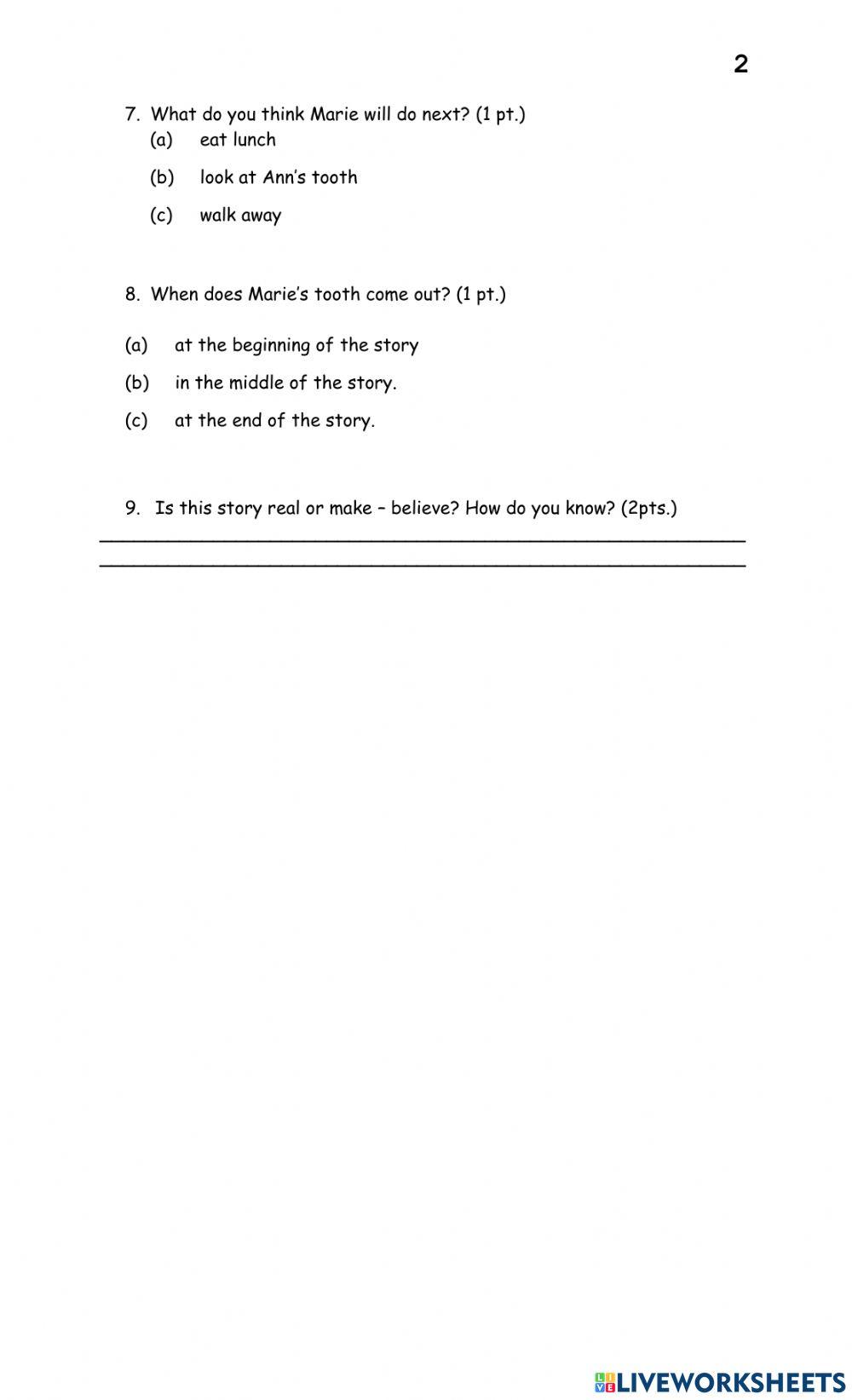 Reading Comprehension