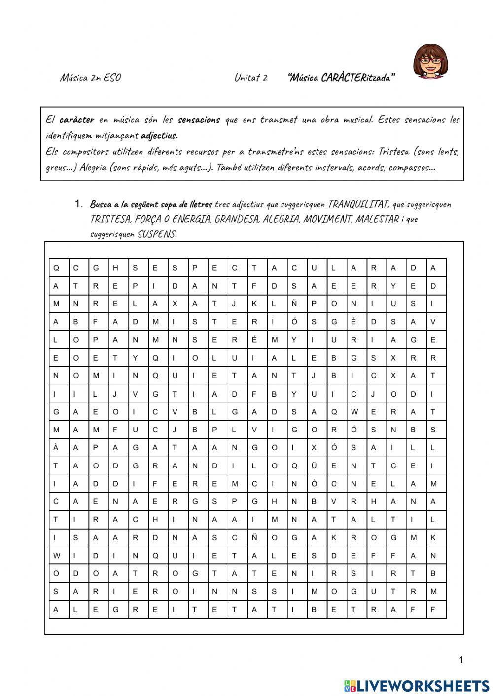 UNITAT 2: MÚSICA CARÀCTERitzada