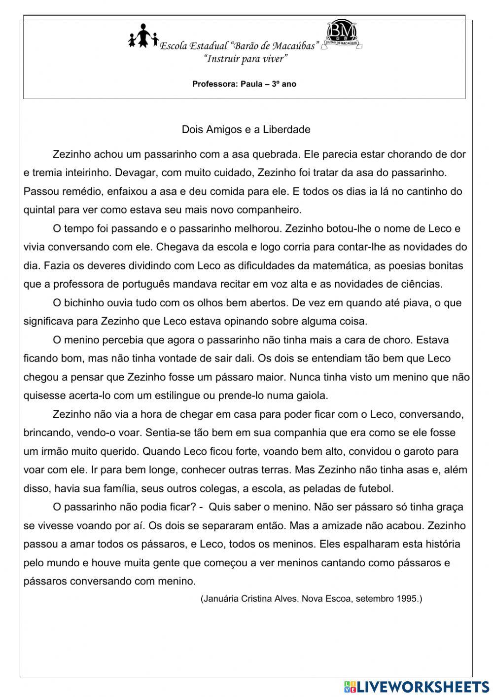 Dois amigos e a Liberdade