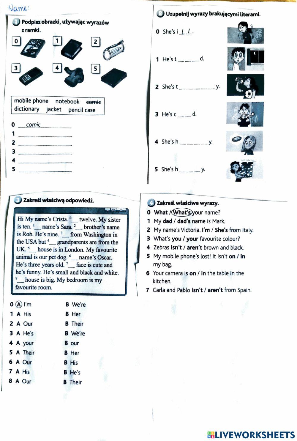 Final test today starter units 1-6