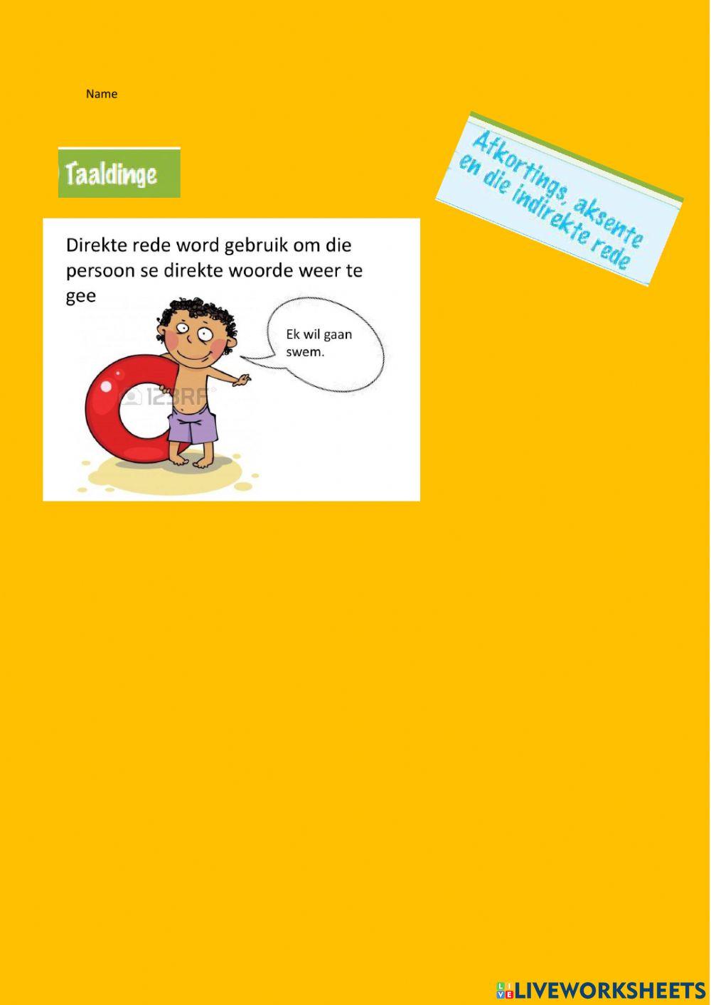 Direkte en inderekte taal dinge