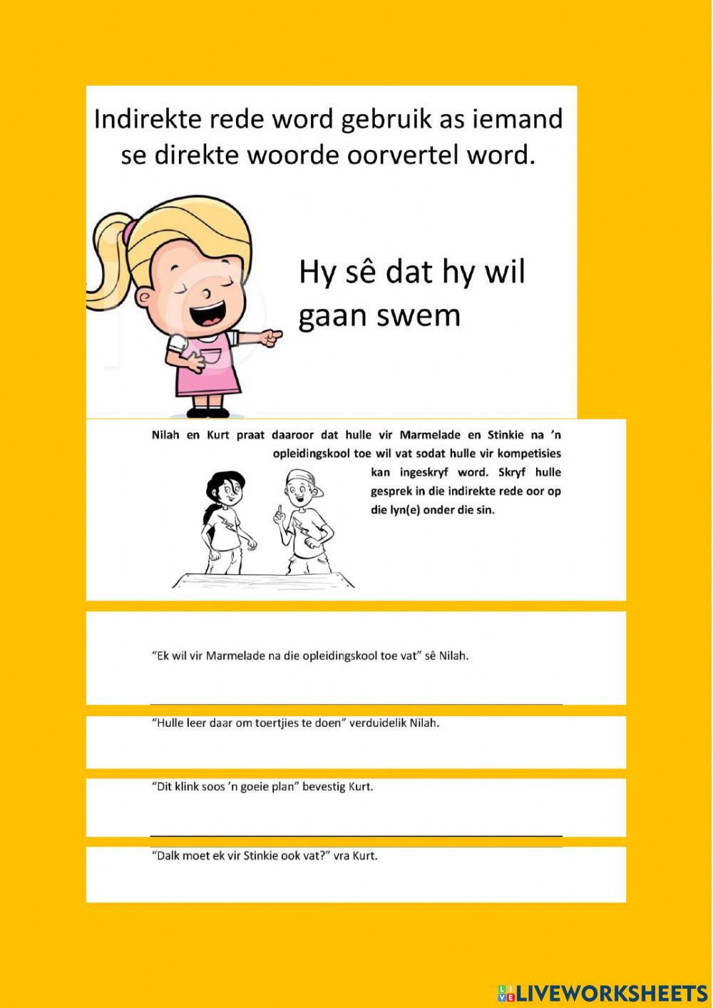 Direkte en inderekte taal dinge