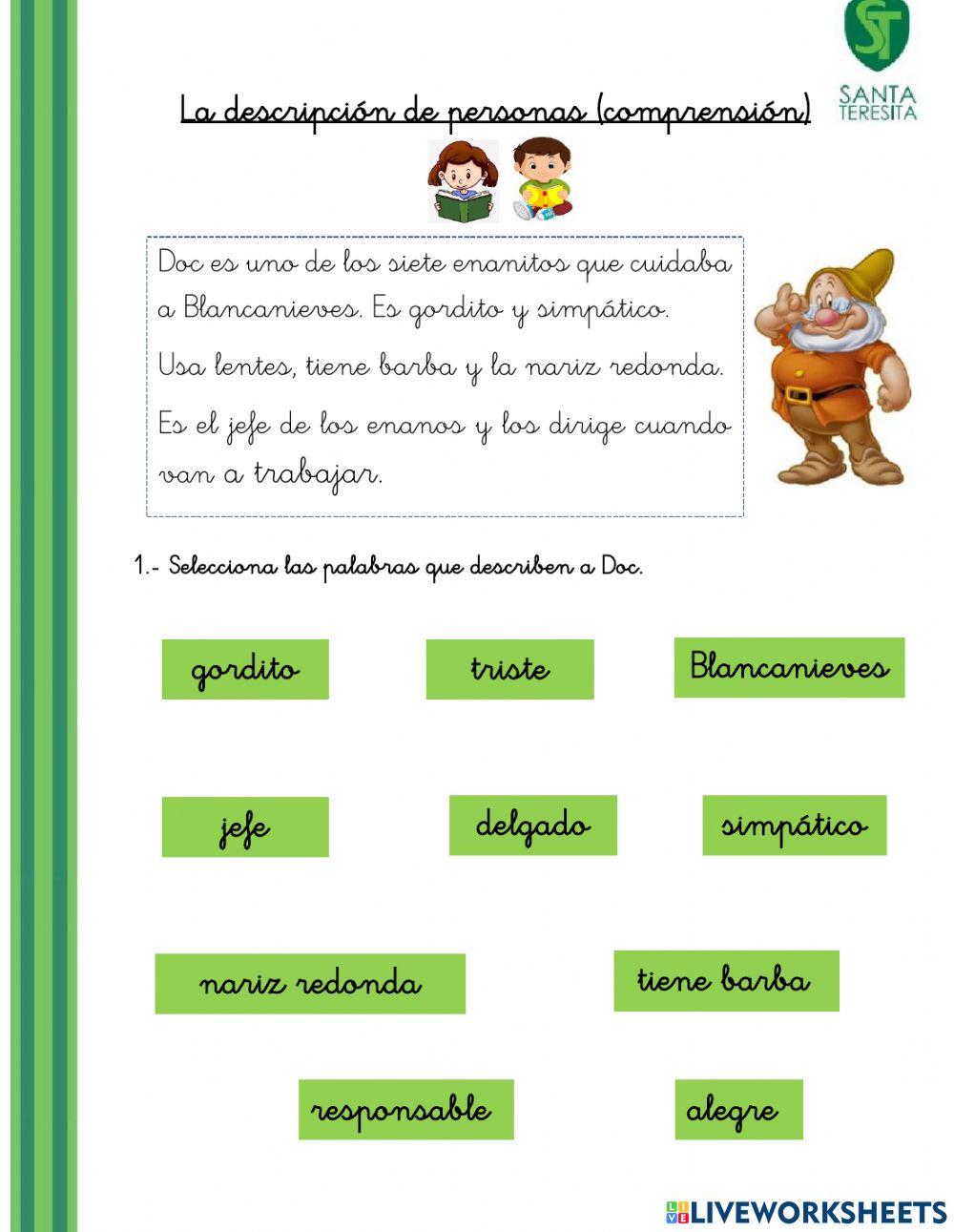 La descripción de personas