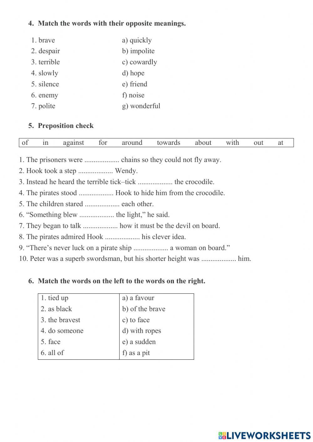 Chapter 7-Activities (Peter Pan)