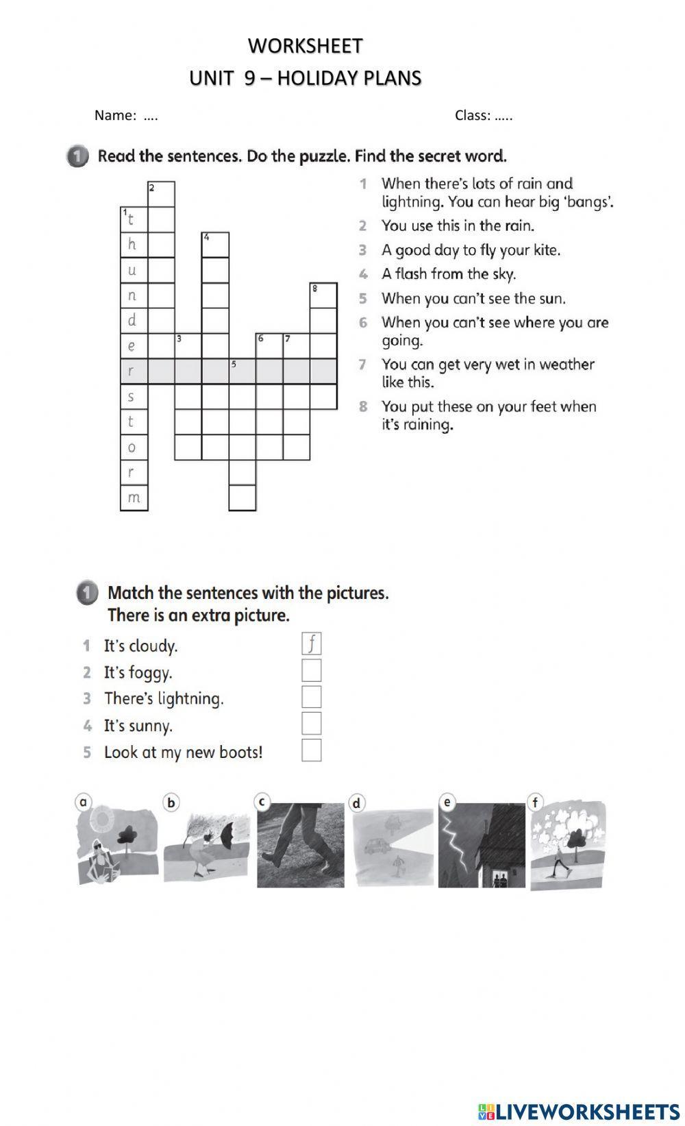 Unit 9 - Holiday Plans