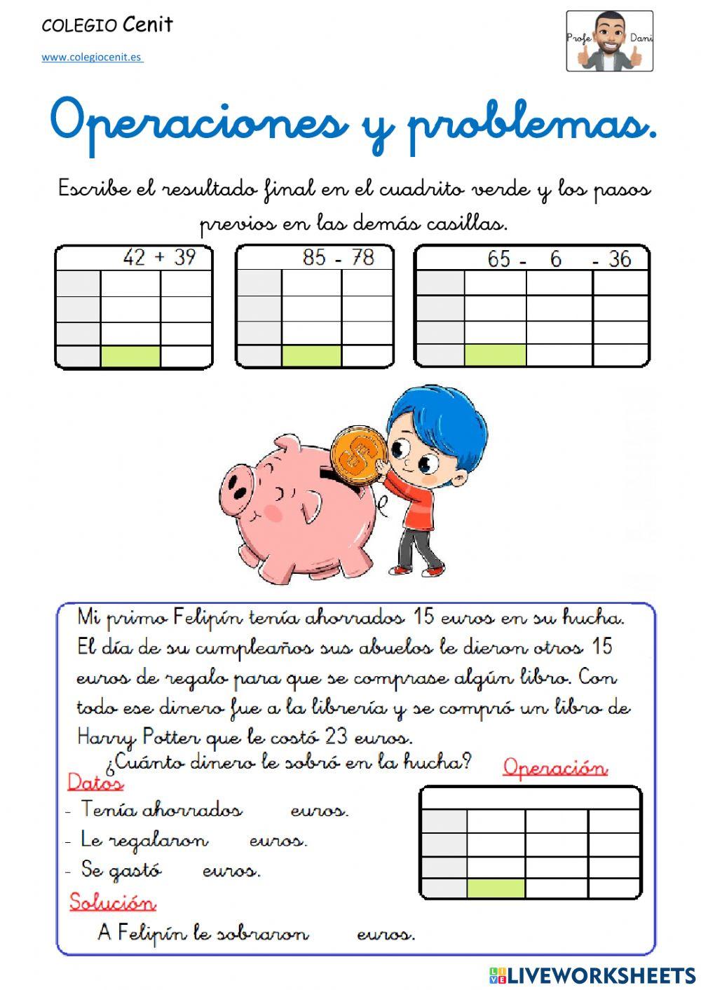 Operaciones y problema.