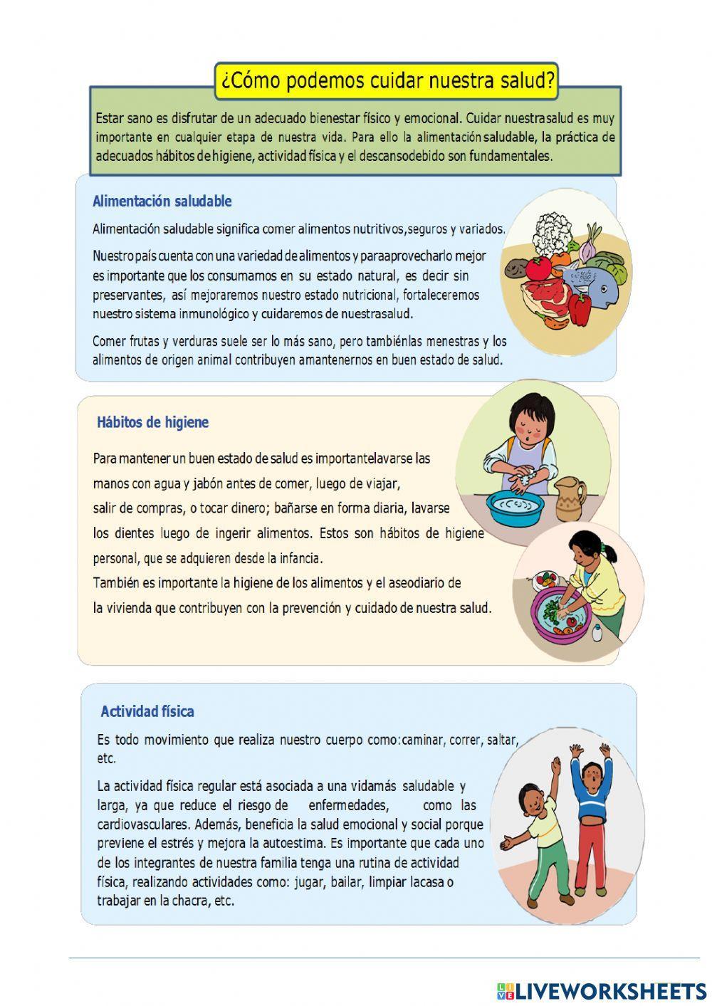 Leemos un texto para conocer cómo podemos cuidar nuestra salud