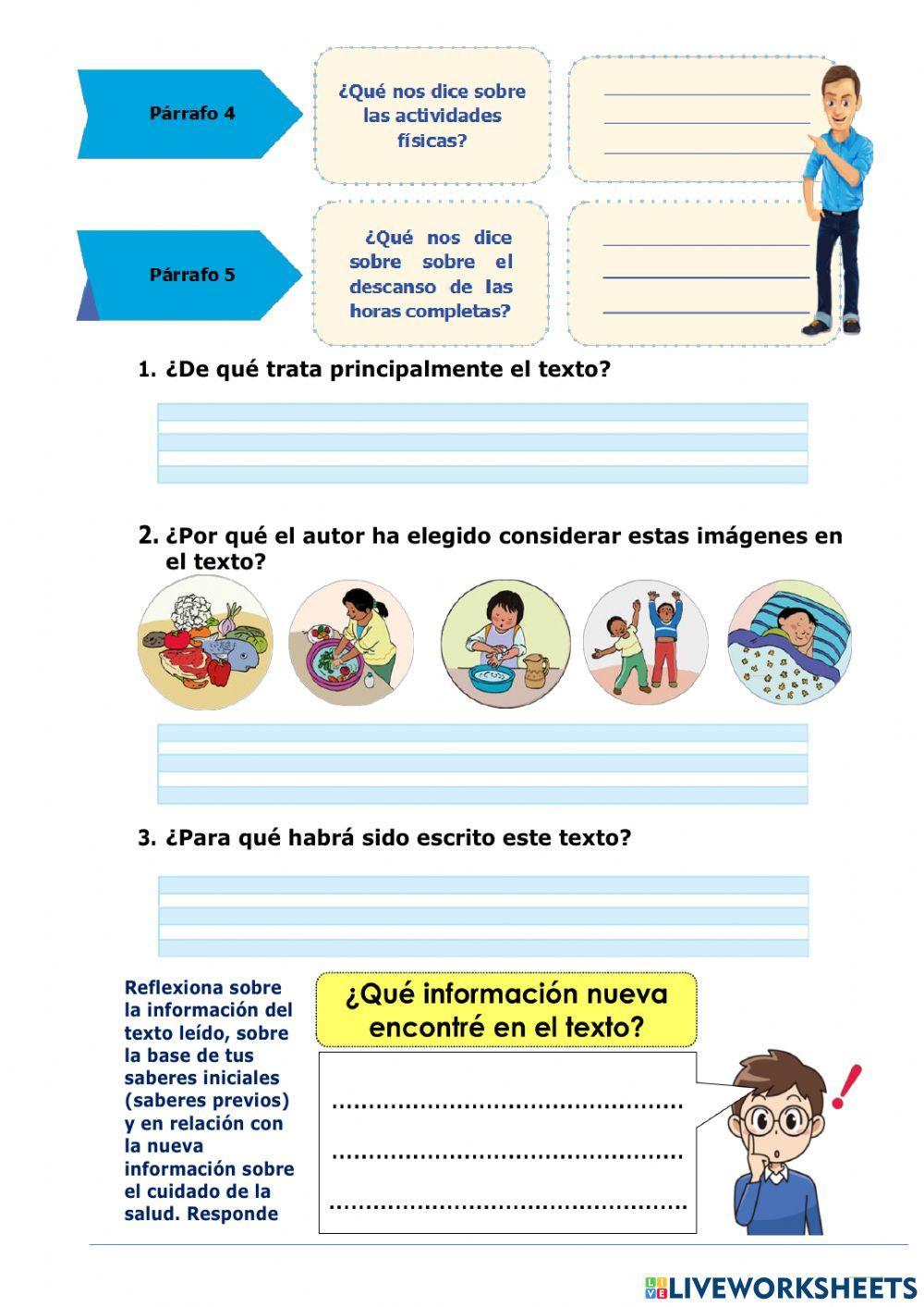 Leemos un texto para conocer cómo podemos cuidar nuestra salud