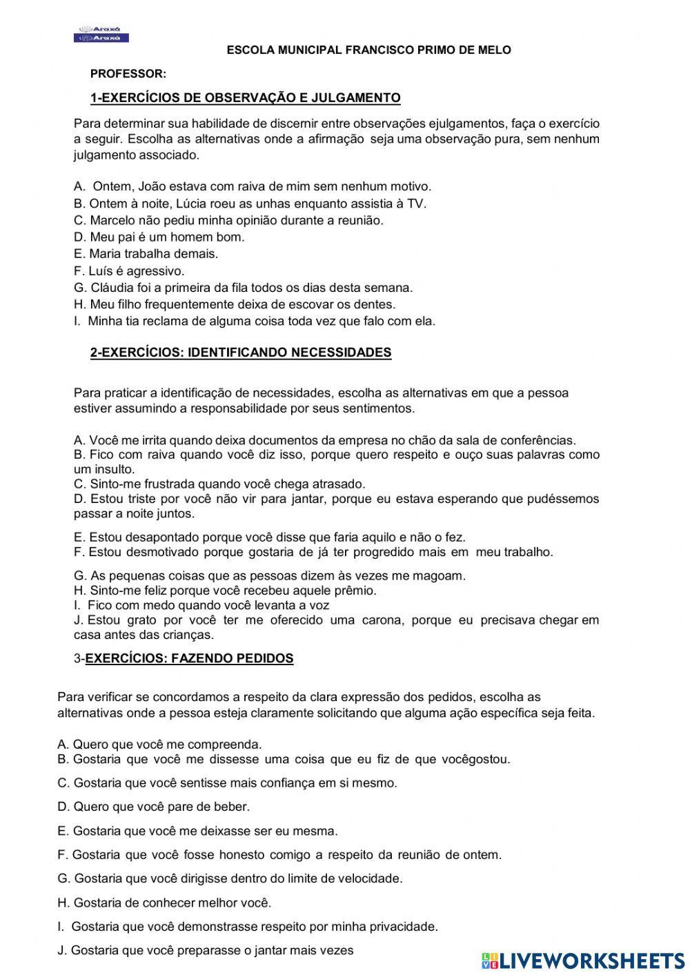 Comunicação não violenta