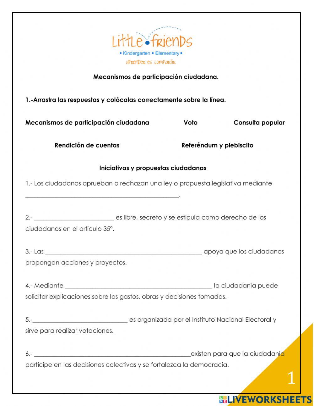 Mecanismos de participación ciudadana