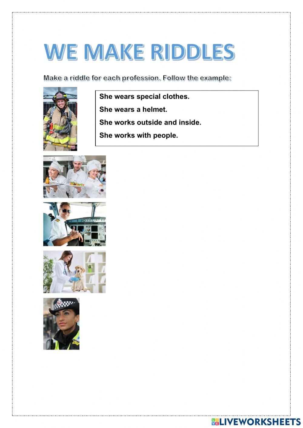 Professions - w… | Free Interactive Worksheets | 5040371