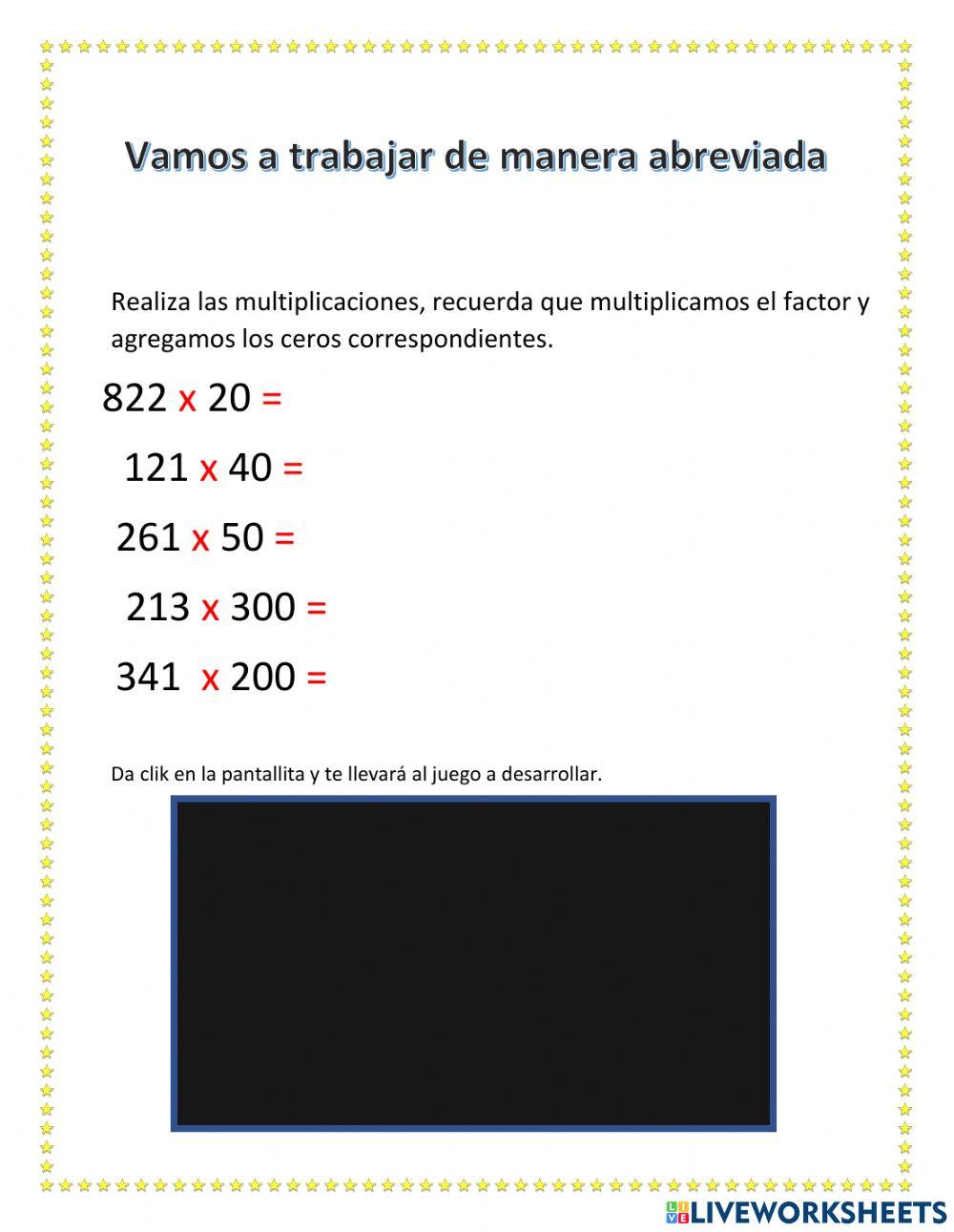 Multiplicaciones abreviadas