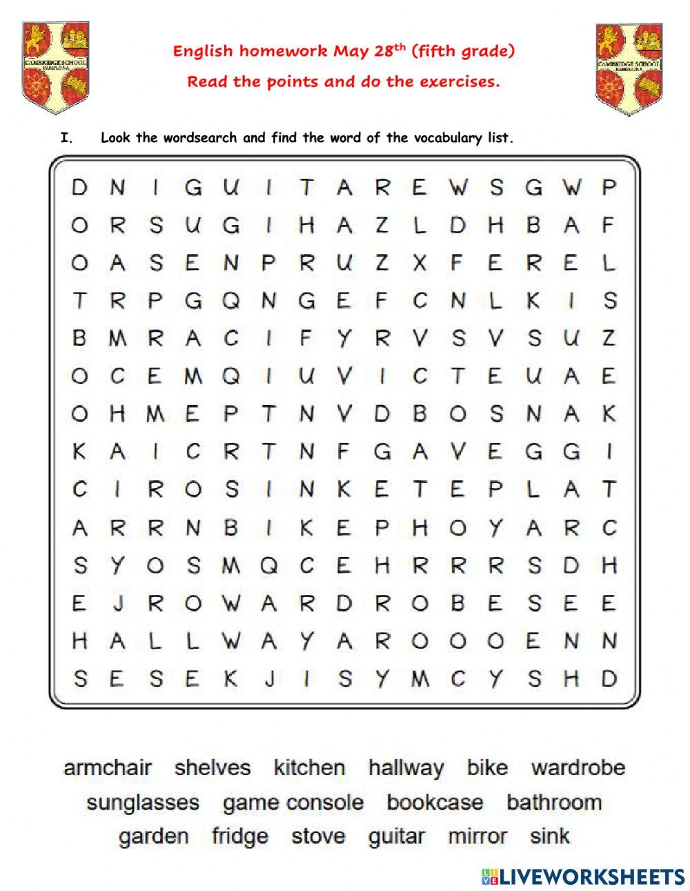 Homework 31st quinto