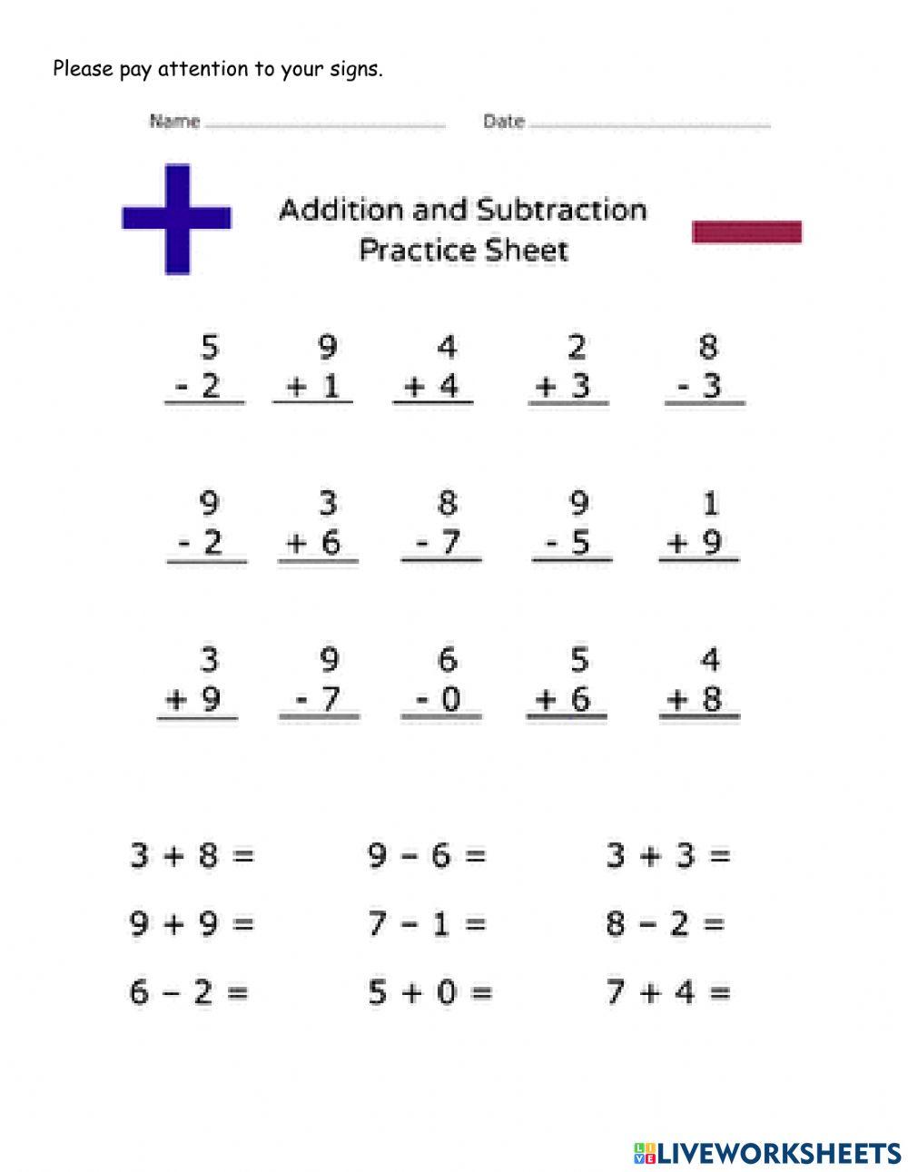 Addition and Subtraction Review
