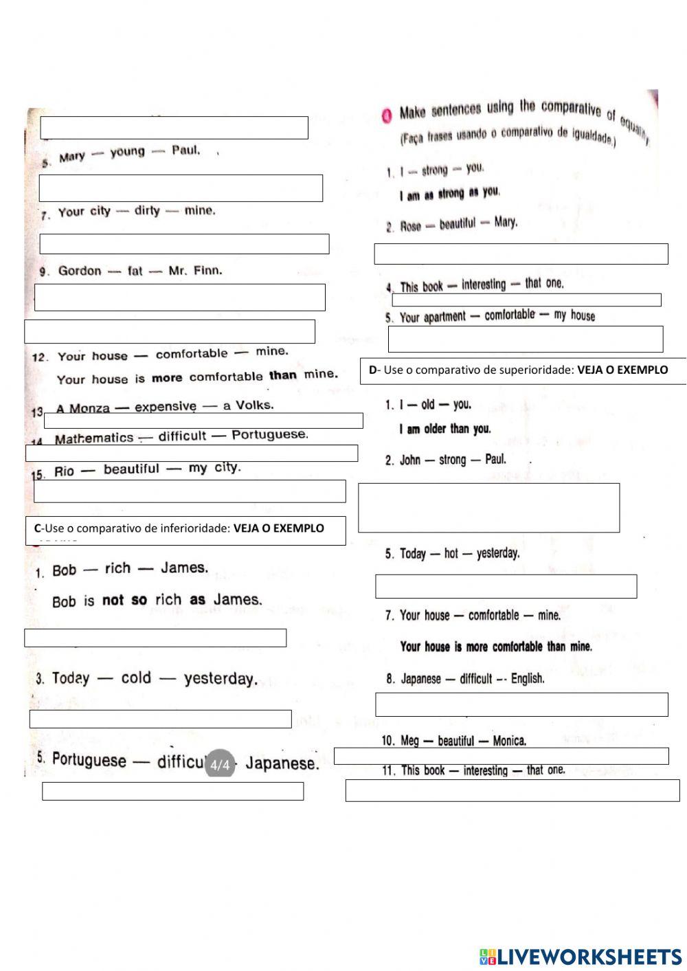 Comparative degree of the adjetives