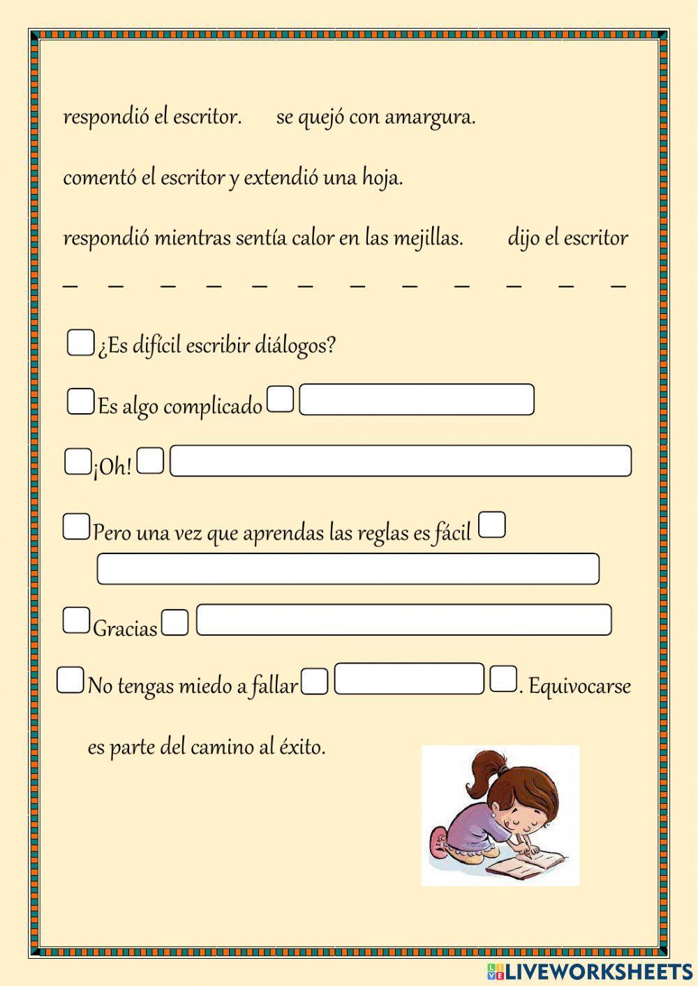 Diálogos. Uso de la raya Diálogos. Uso de la raya