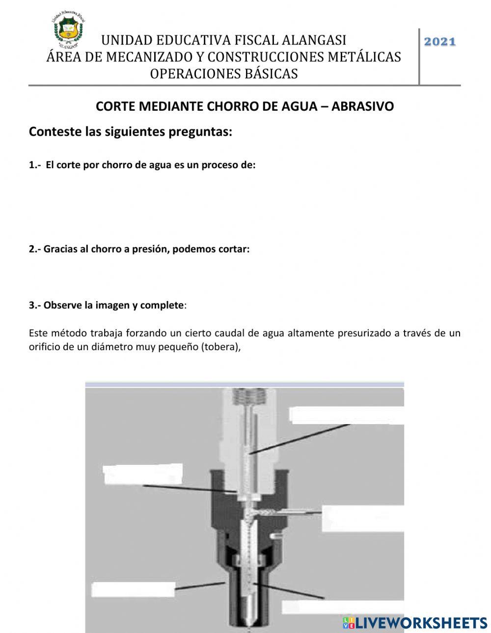 Operaciones mecánicas