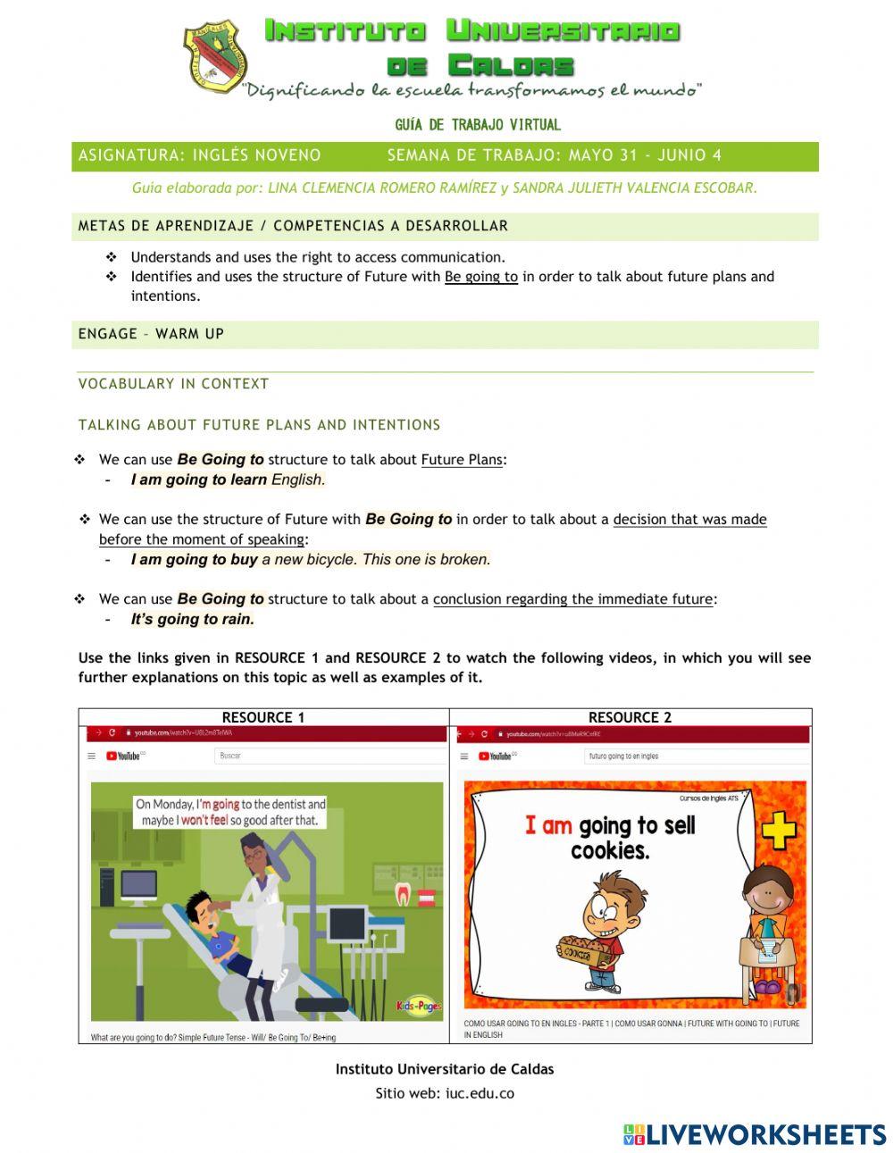 Future - Be going to