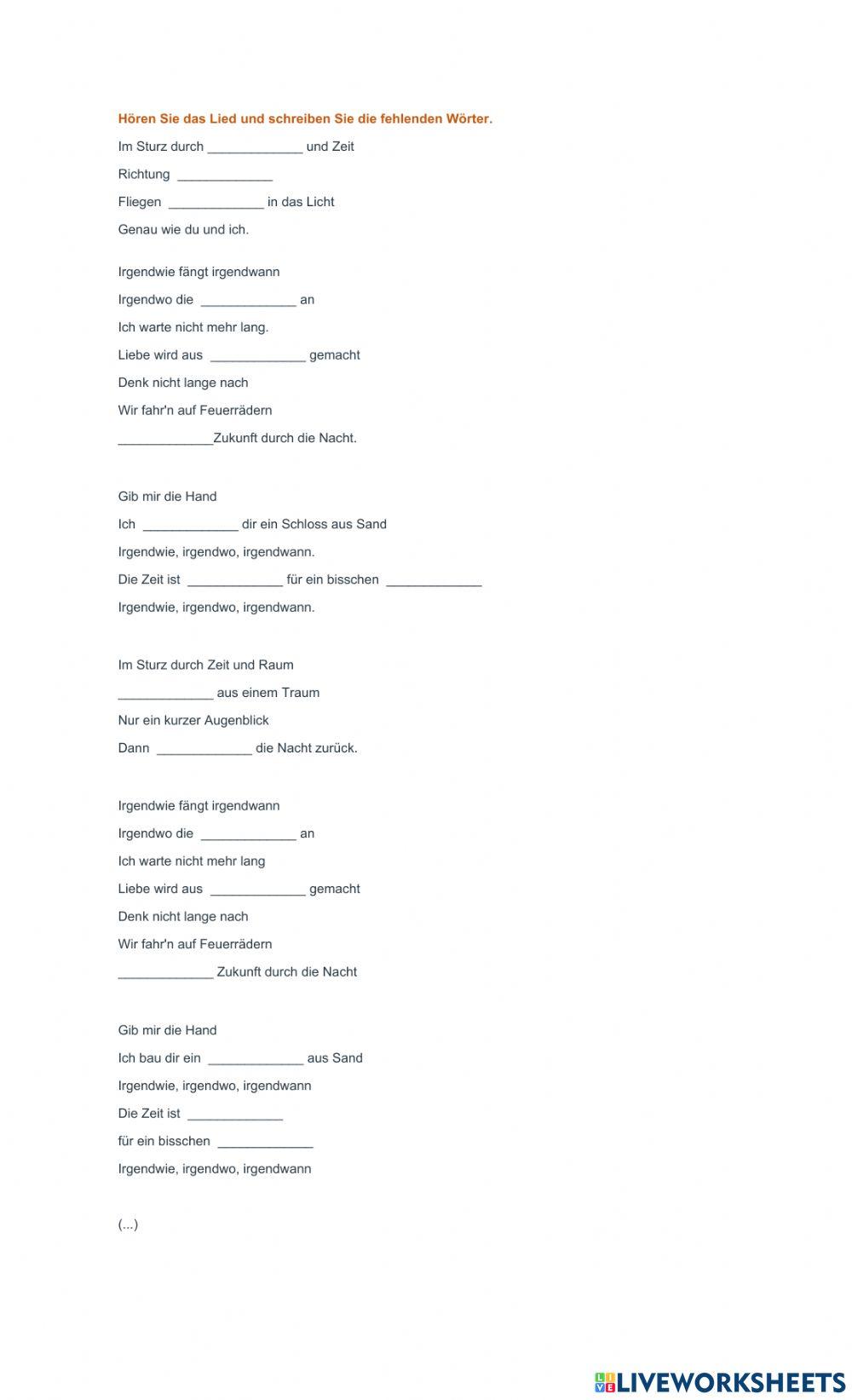 Irgendwie, irgendwo, irgendwann