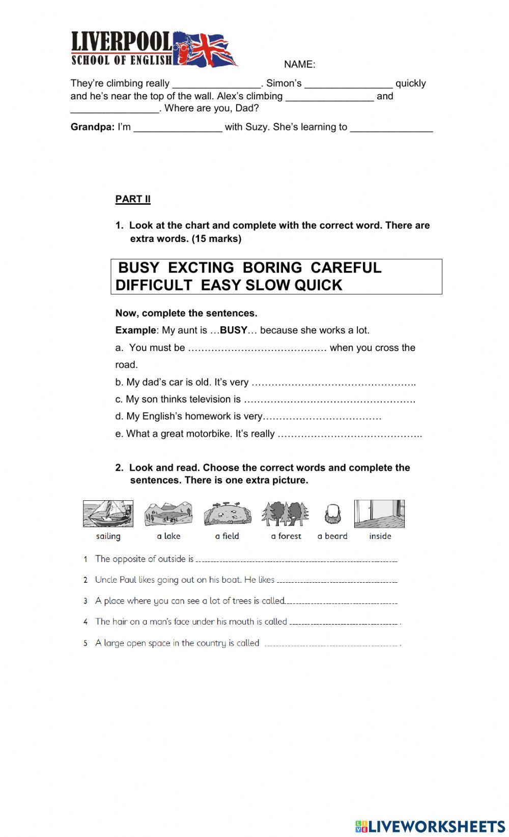 Revision for ELEMENTARY
