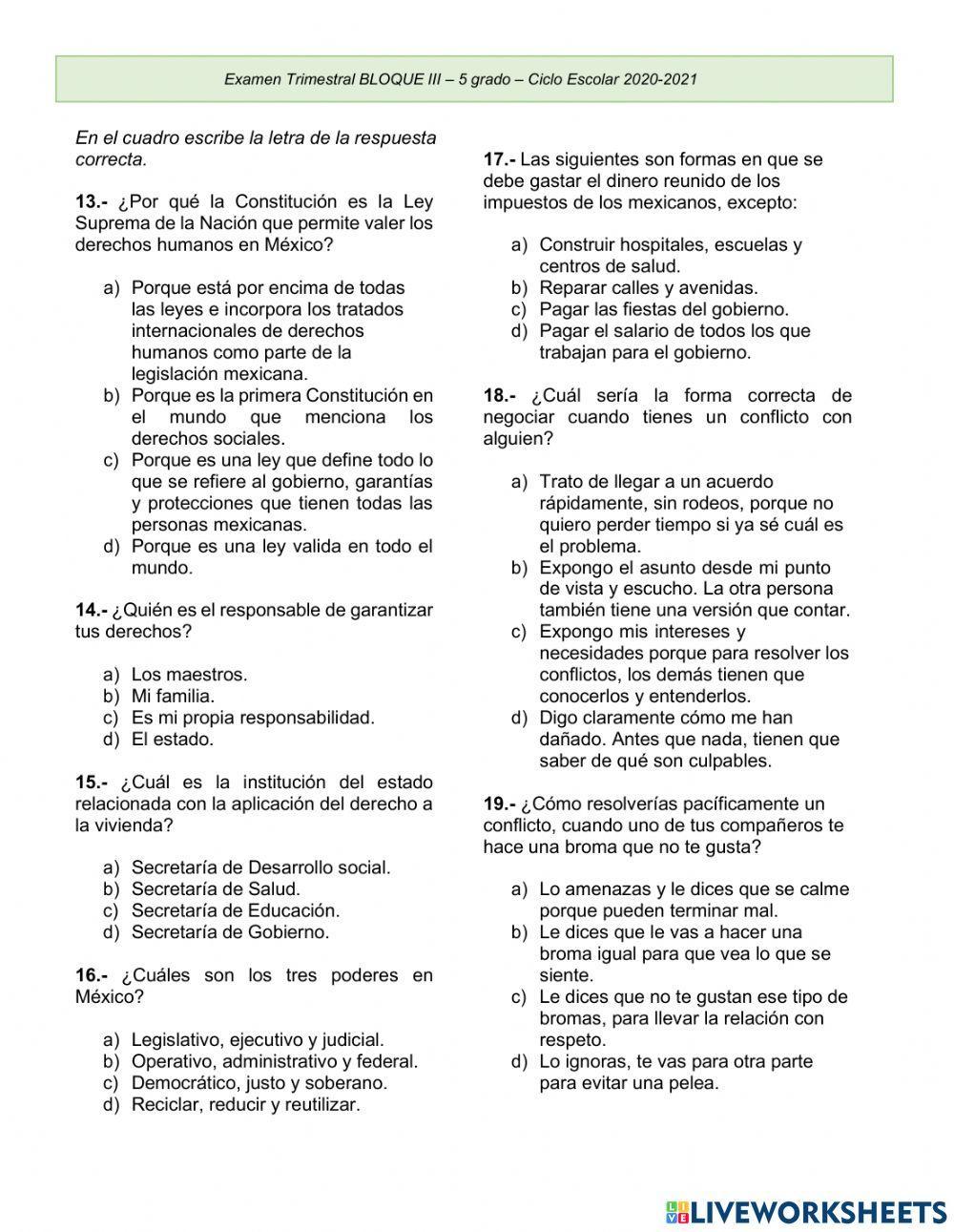 Formación civica y etica