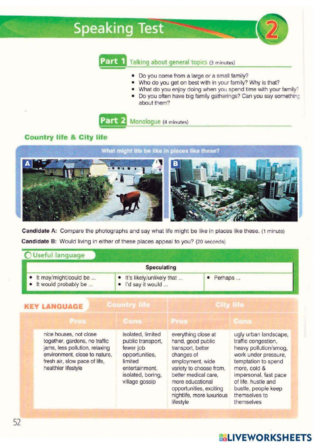 FCE Speaking Test - 1, 2
