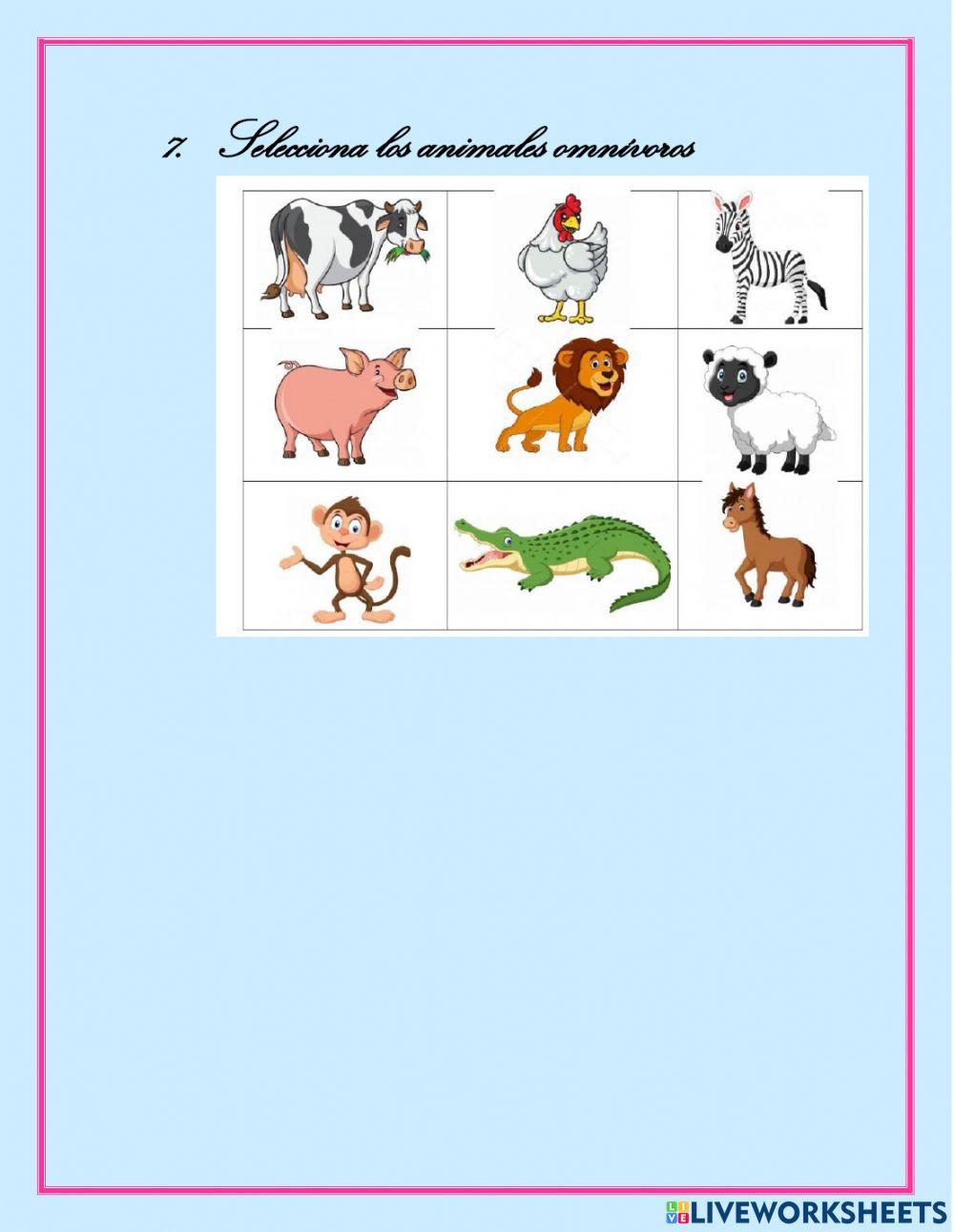 Los animales se alimentan