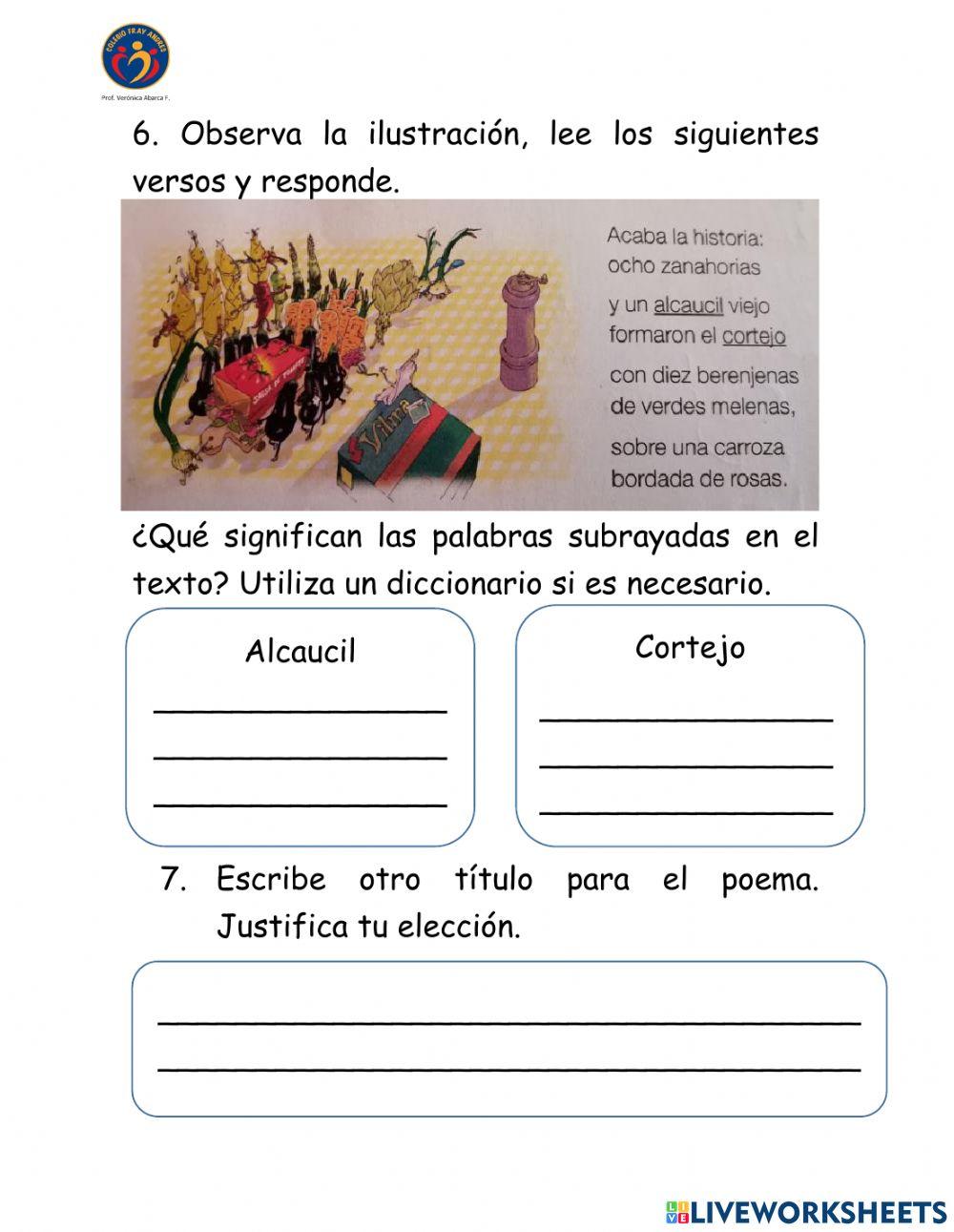 Ficha de aprendizaje El poema