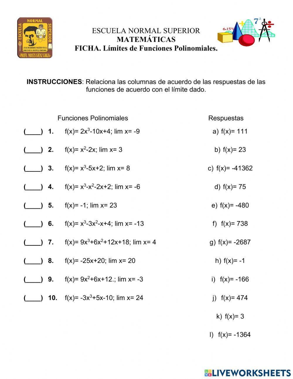 Límites de Funciones Polinomiales