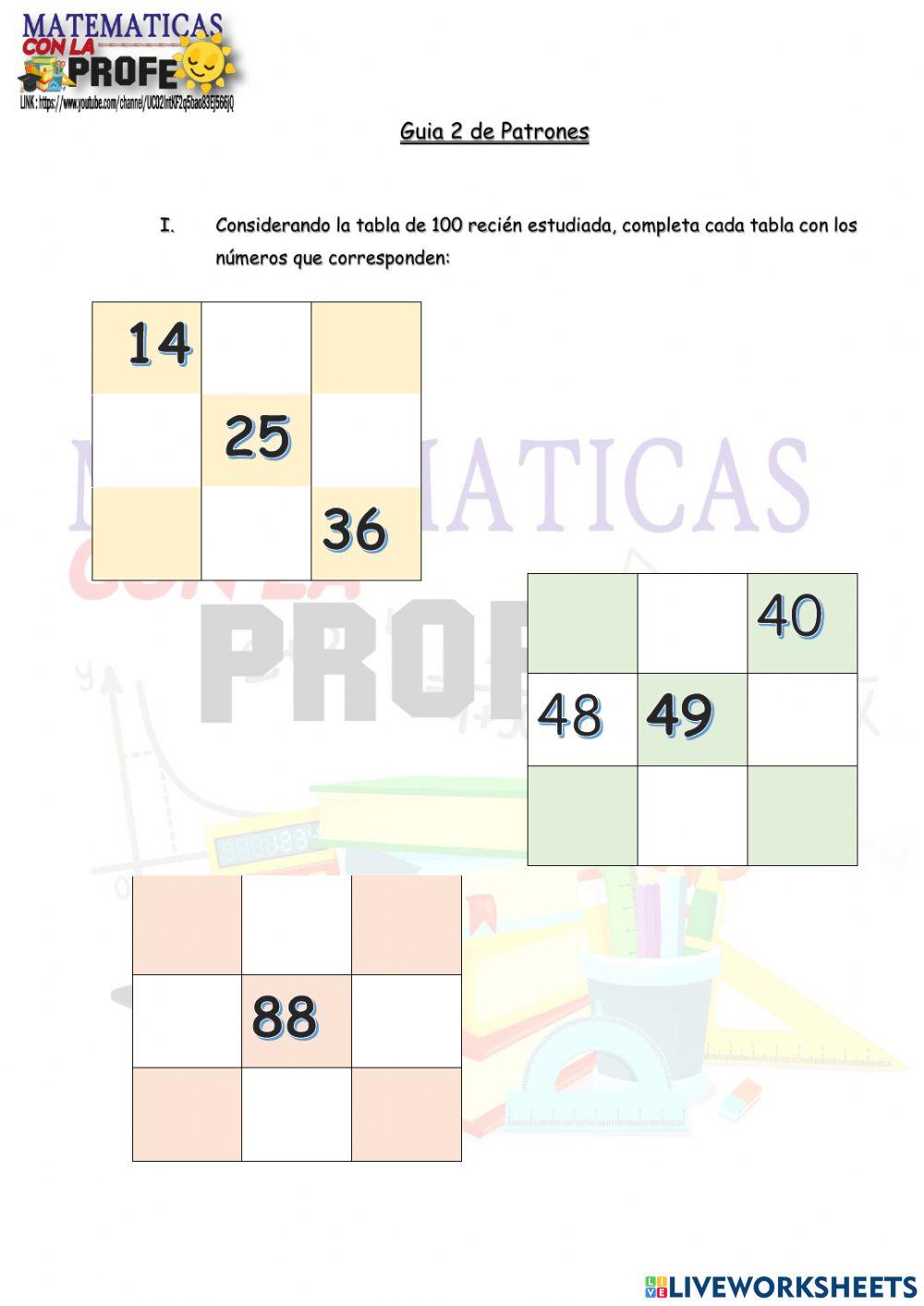 Completando tablas con patrones