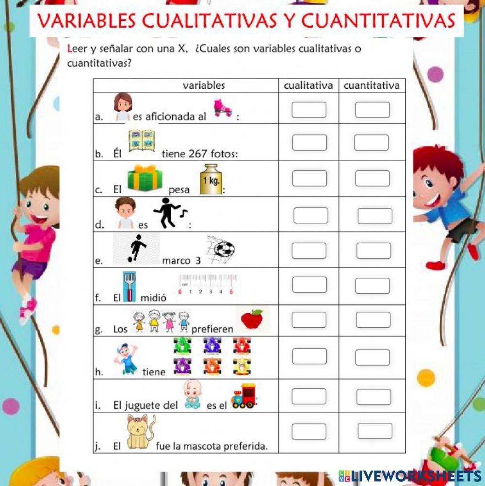 Variable cuantitativa o variable cualitativa