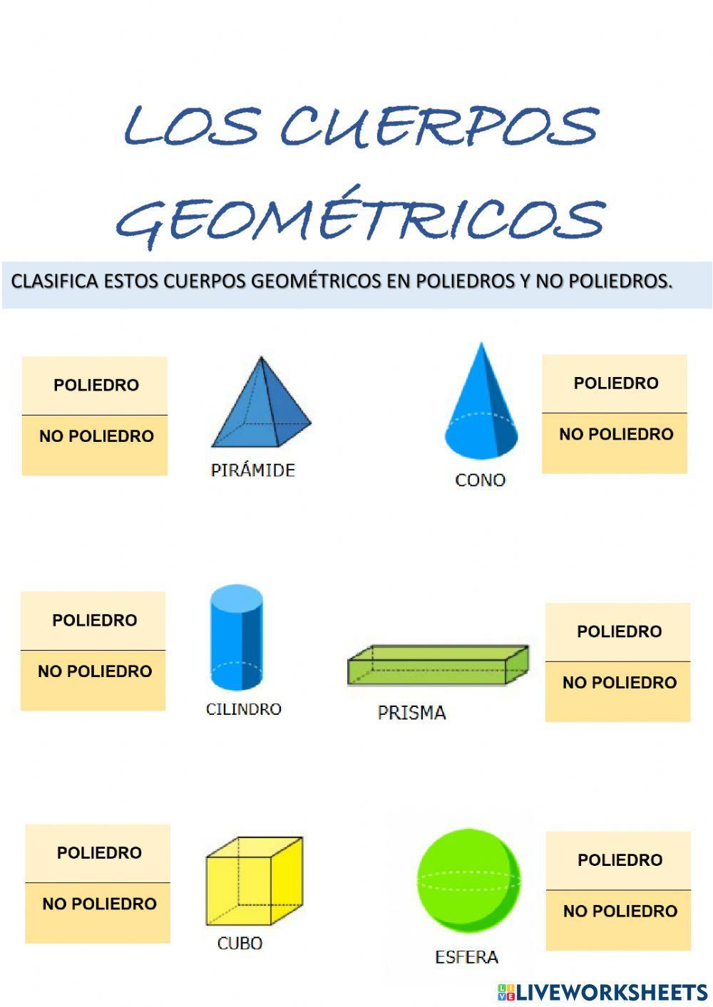 Clasificando los cuerpos geométricos.