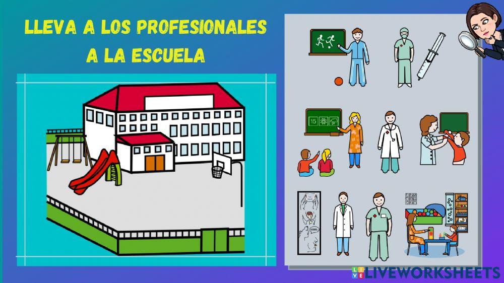 Profesionales de la escuela y el hospital