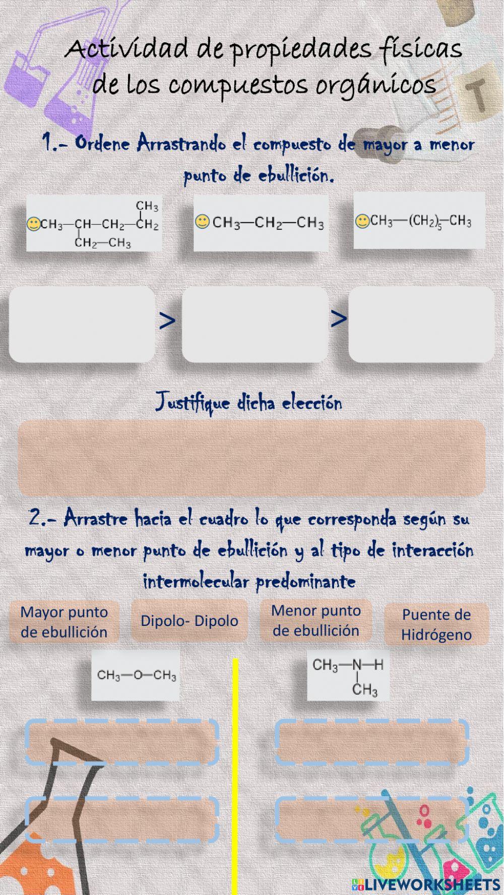 Propiedades Físicas de los compuestos Orgánicos