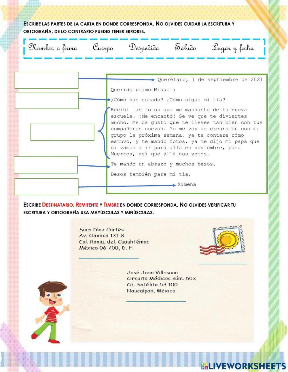 Cartas personales y correo electrónico Cartas personales y correo electrónico