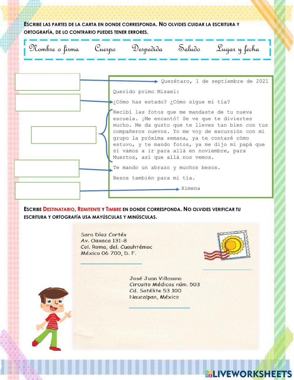 Cartas personales y correo electrónico