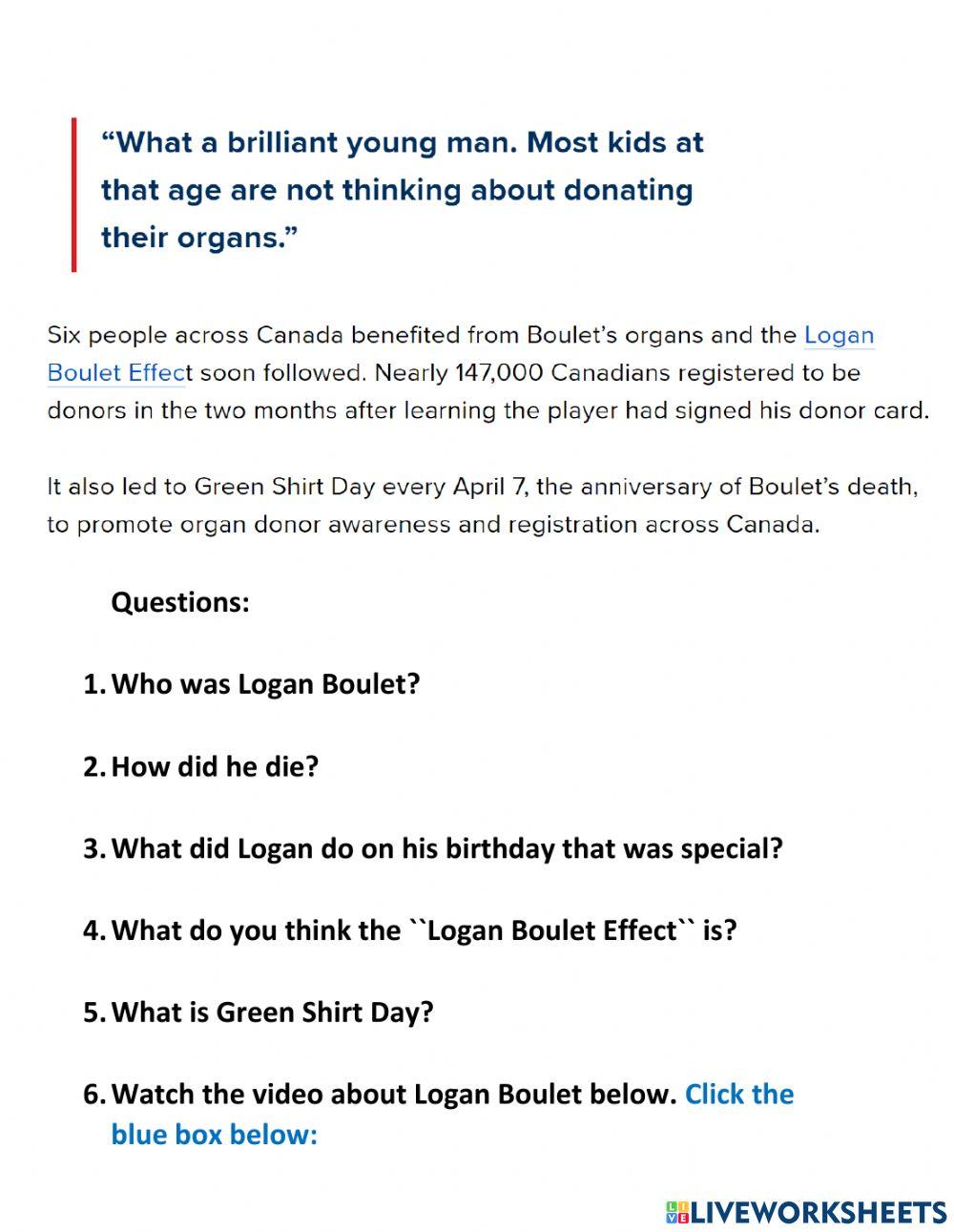 VIDEO - The Logan Boulet Effect