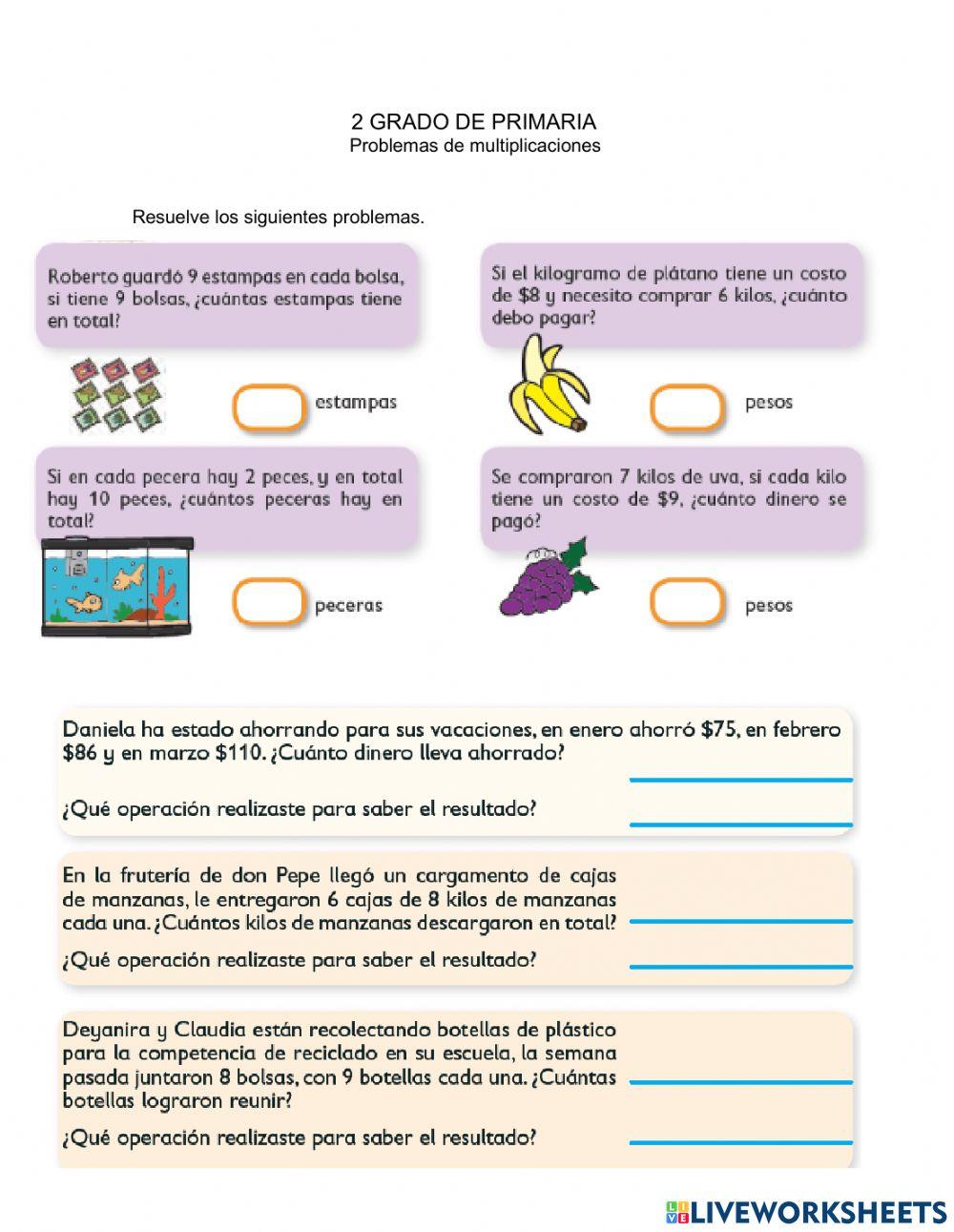 Problemas con multiplicaciones