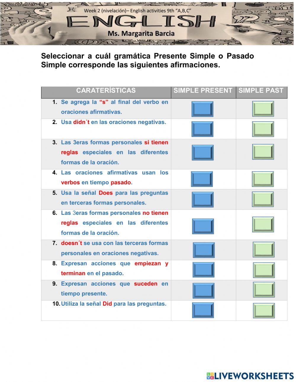 Week 2 - nivelación 9th