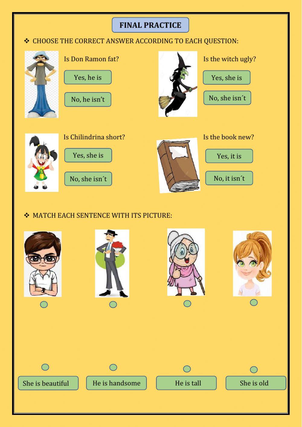 Interrogative sentences with adjectives