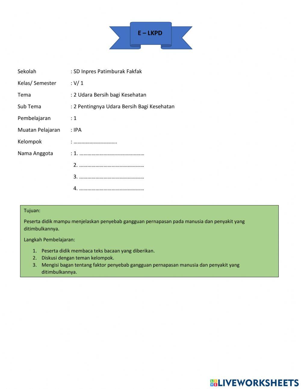 Faktor penyebab gangguan pada alat prnapasan manusia