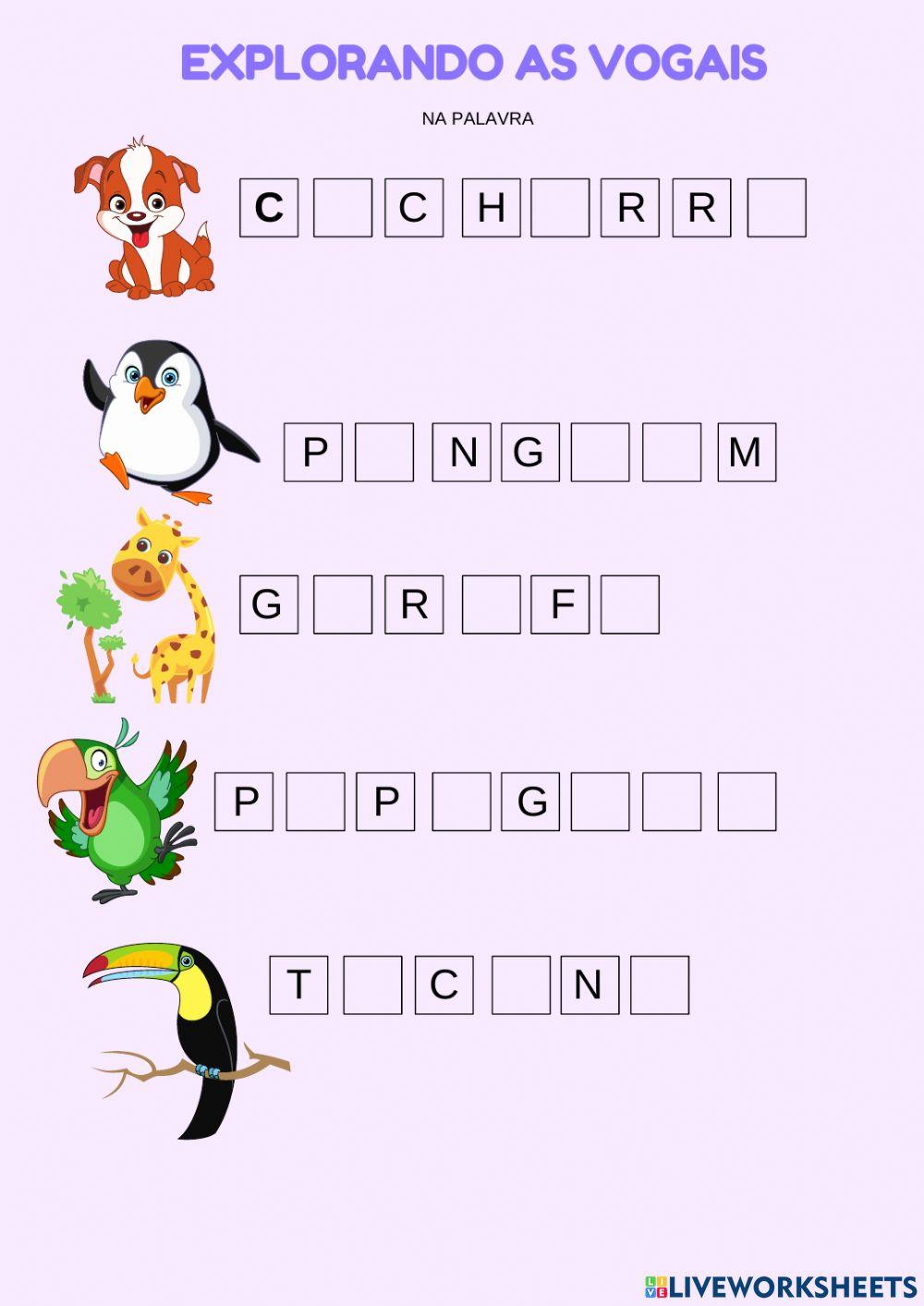 EXPLORANDO AS VOGAIS 1