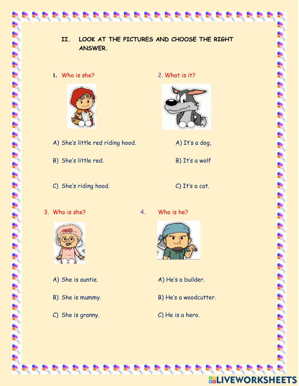 Examen Bimestral Reading- 2nd grade - 2021